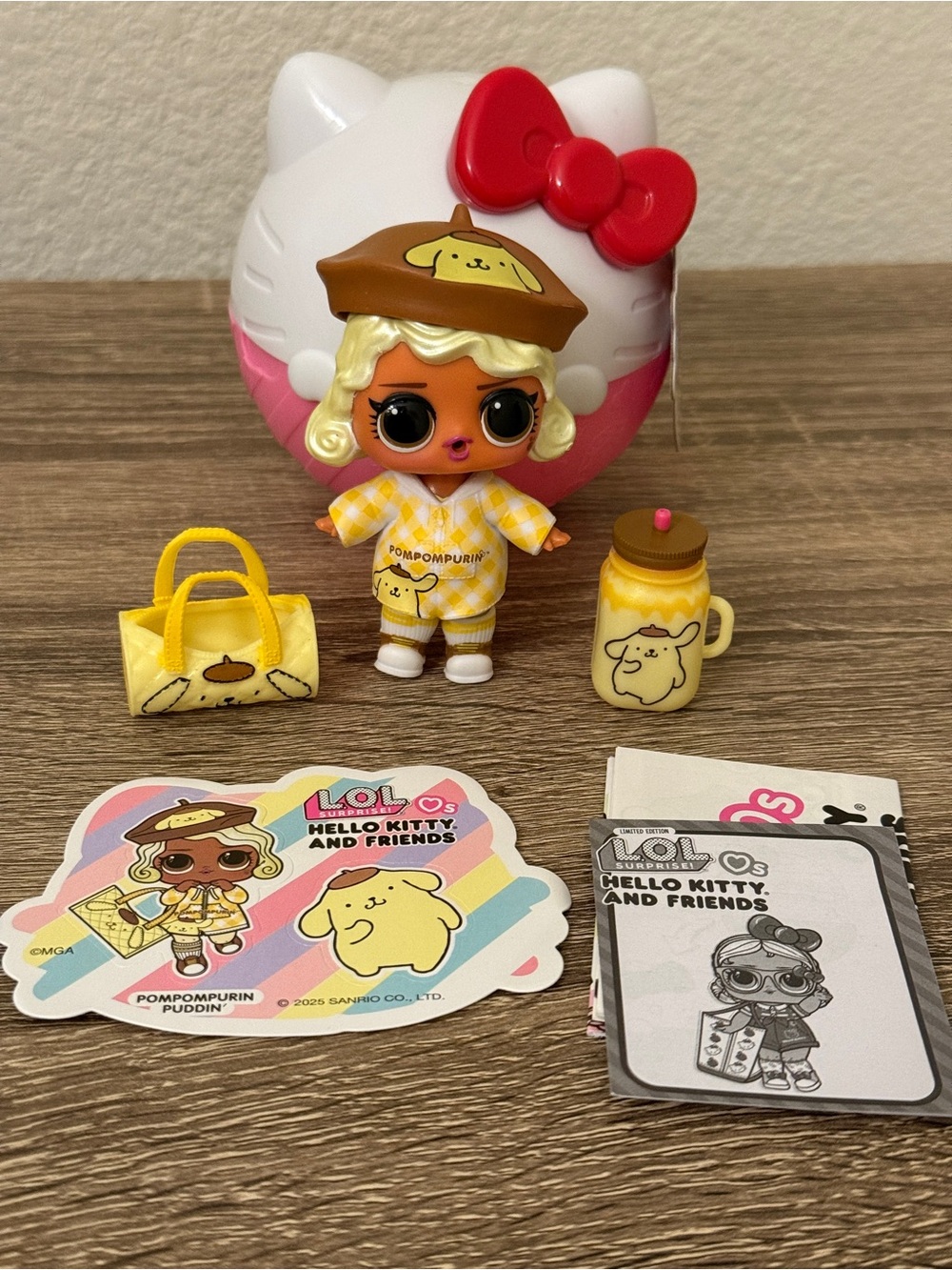 L.O.L Surprise! Loves Hello Kitty and Friends Doll Rare POMPOMPURIN PUDDIN’